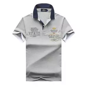 polo ralph lauren t shirt hommess lapel air force an crown embroidery gray